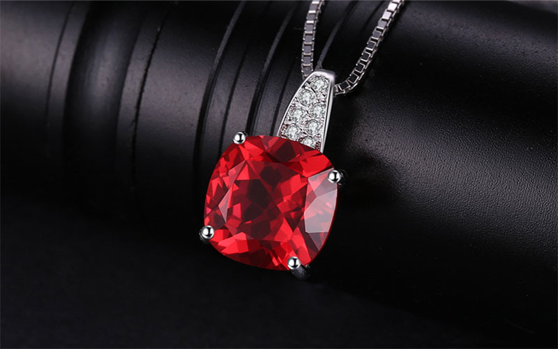 S925 Silver Necklace Pendants with Color CZ Stone