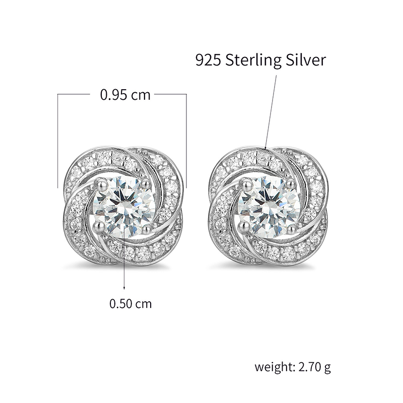 5mm Errrings with Clear CZ stone with gold plating