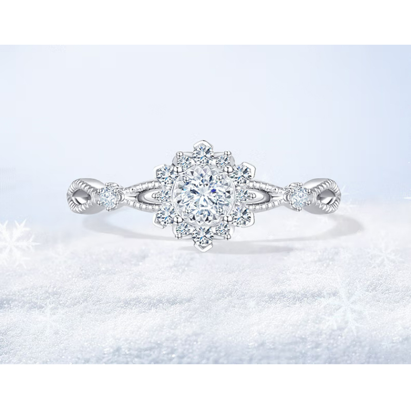 Spark Diamond Rings 18K White Gold