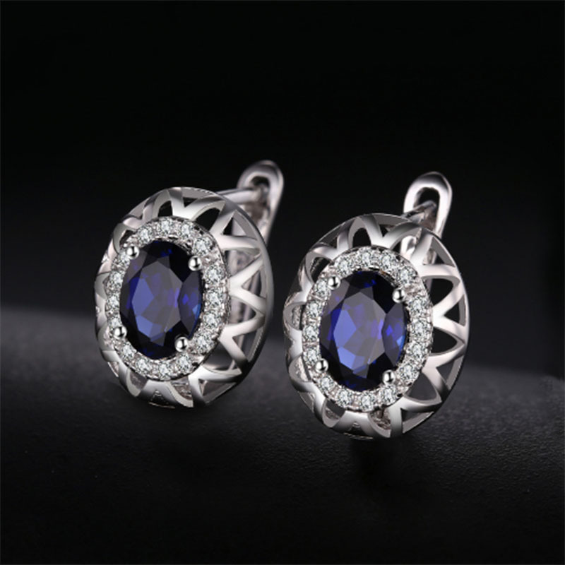 Ametyst 925 Silver Earrings Jewelry